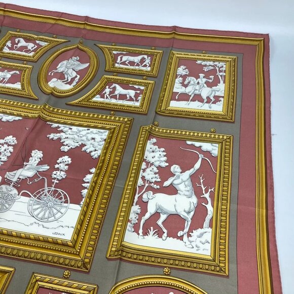 HERMES WEDGWOOD Carre90 Scarf silk pink - Picture 6 of 9
